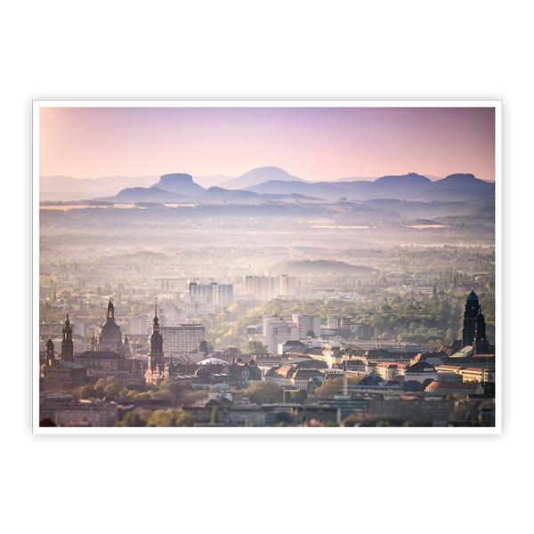 Ansichtskarte Dresden - Dresden und Sächsische Schweiz aus der Luft
