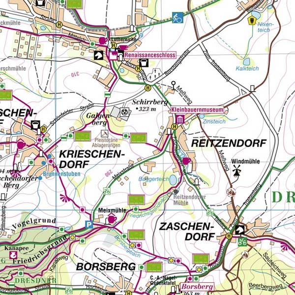 Karte Schönfelder Hochland Borsberg
