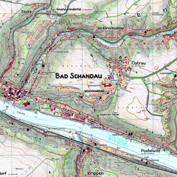 Wanderkarte Bad Schandau Böhm