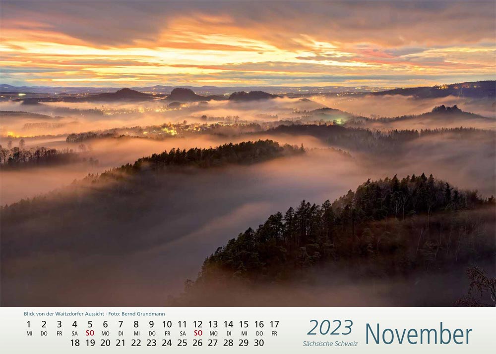 Kalender Sächsische Schweiz Waitzdorfer Aussicht