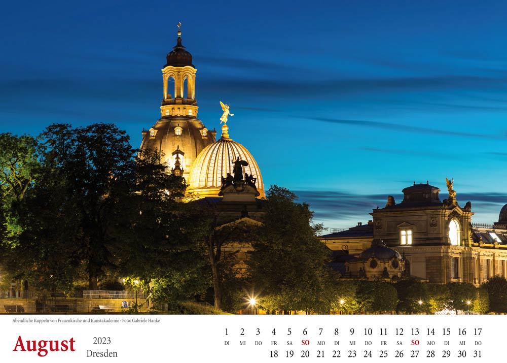 Kalender Dresden Frauenkirche Kunstakademie