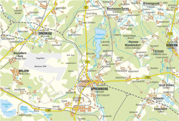 Wanderkarte Spremberg Radkarte