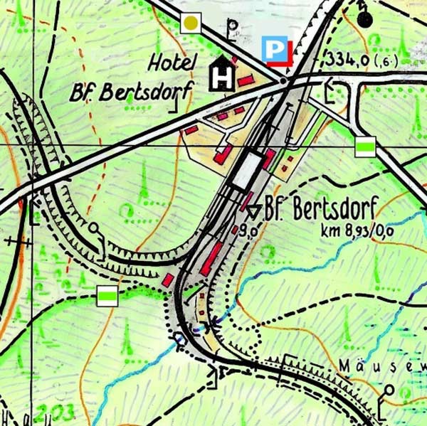 Karte Zittauer Gebirge Bertsdorf
