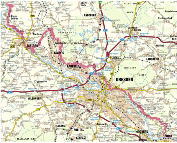 Wanderkarte Sächsischer Weinwanderweg Dresden
