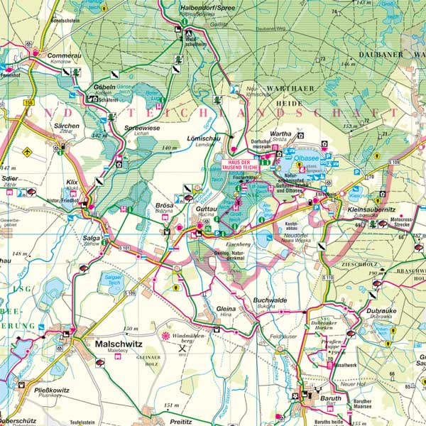 Radkarte Oberlausitzer Heide-Teichlandschaft