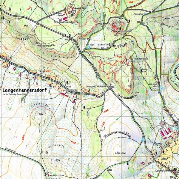 karte Nikolsdorfer Wände Langenhennersdorf