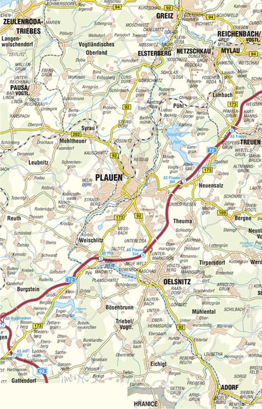 Wanderkarte Plauen Oelsnitz