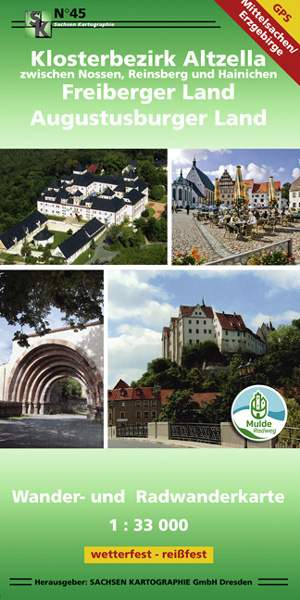 Wanderkarte Klosterbezirk Altzella Freiberger Land