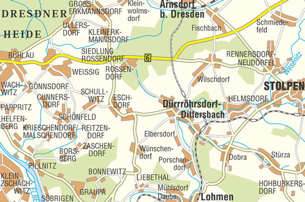 Karte Stolpen Dürröhrsdorf Dittersbach