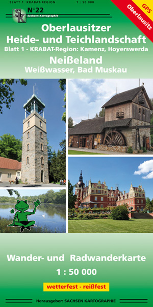 Wanderkarte Oberlausitz Weißwasser Bad Muskau