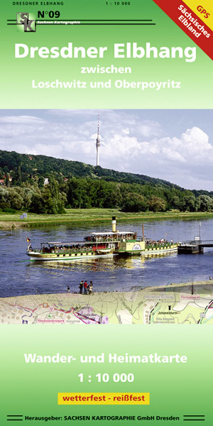 Wanderkarte Dresdner Elbhang Dresden Elbe